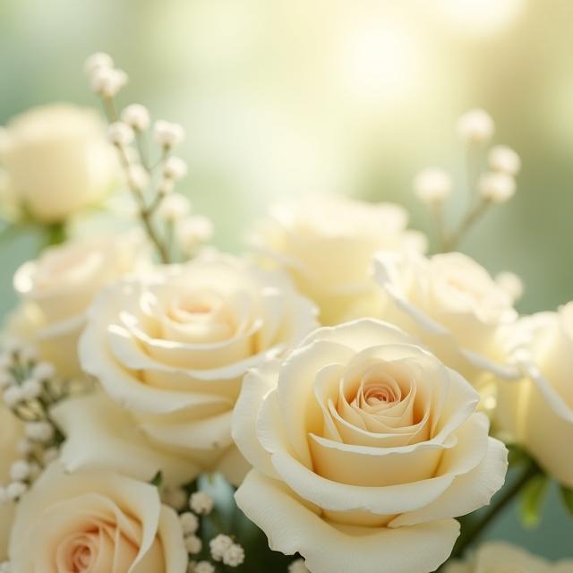 Decoración de boda con rosas blancas