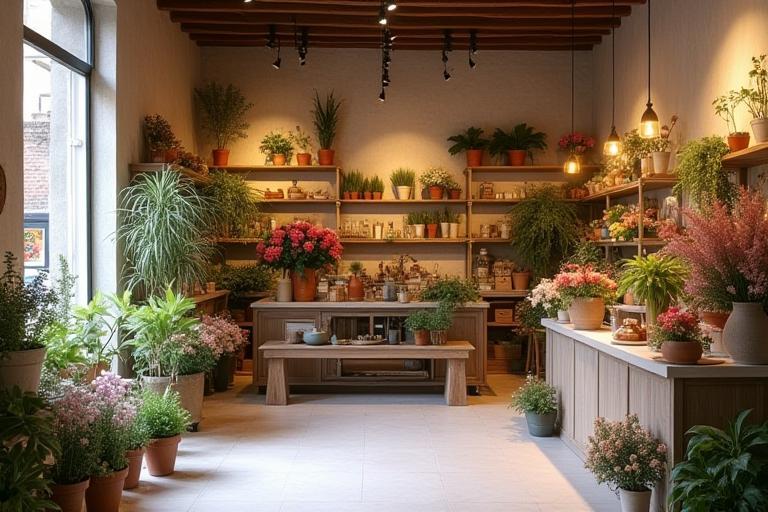 Interior de nuestra floristería en Barcelona